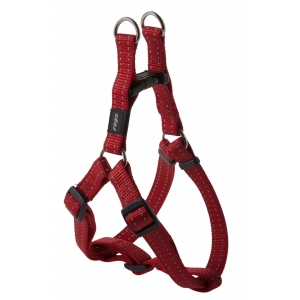 Rogz Utility Medium 16mm Snake Step-in Dog Harness, Red Reflective