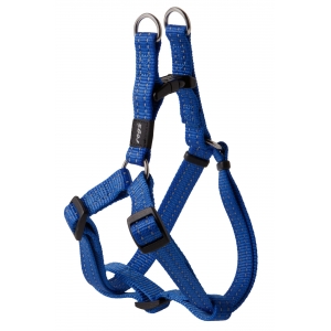 Rogz Utility Medium 16mm Snake Step-in Dog Harness, Blue Reflective