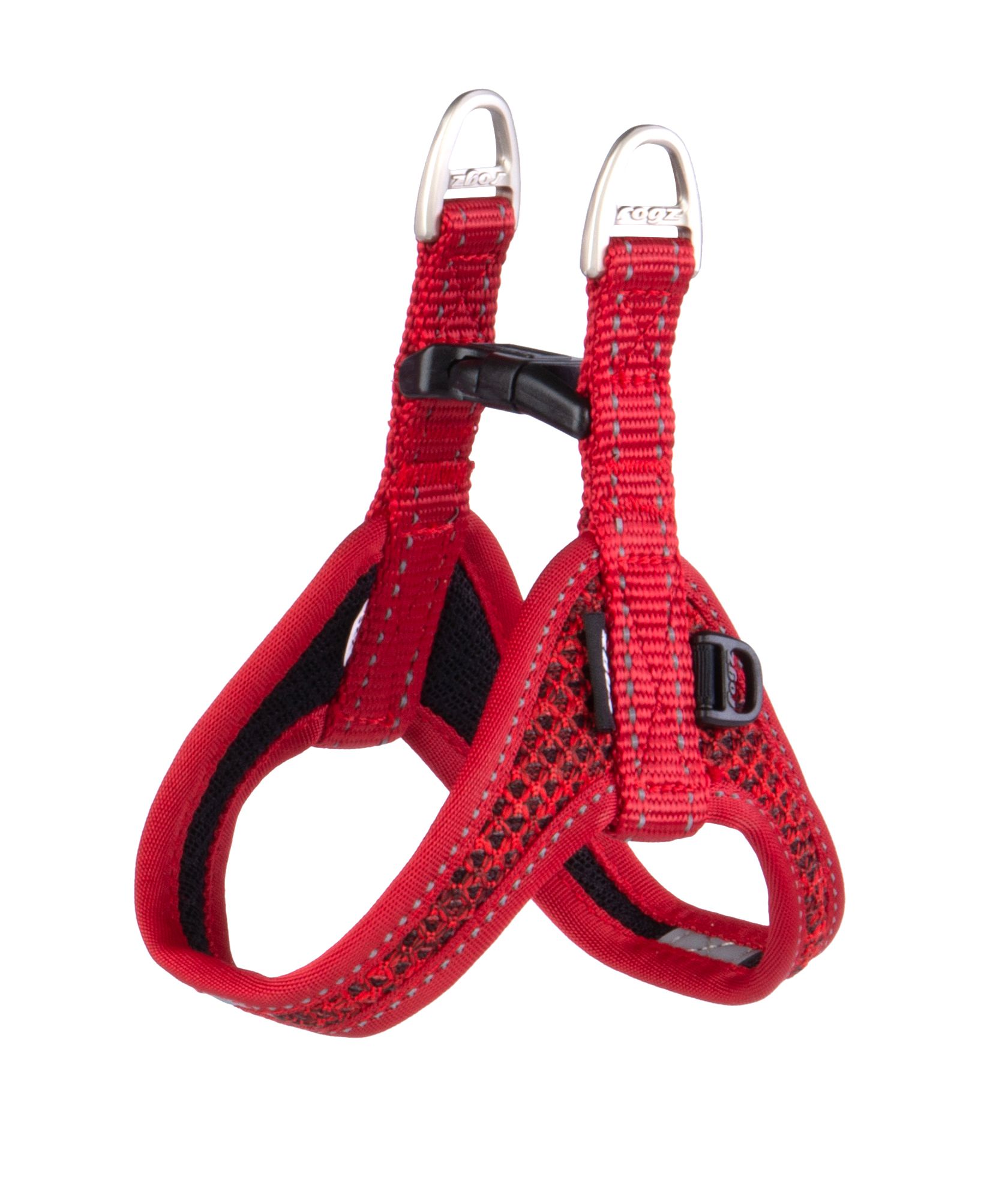 Rogz Utility Extra Extra Small Fast Fit Dog Harness, Red Reflective