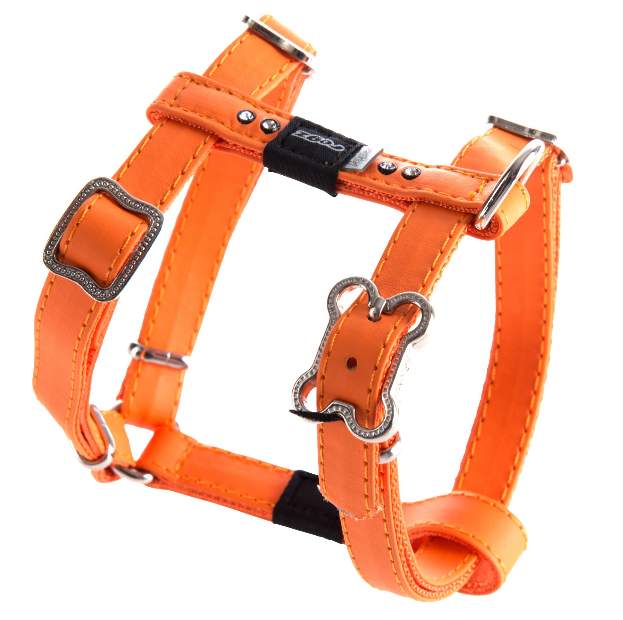 Rogz Lapz 13mm Small Luna Adjustable Dog H-Harness, Orange