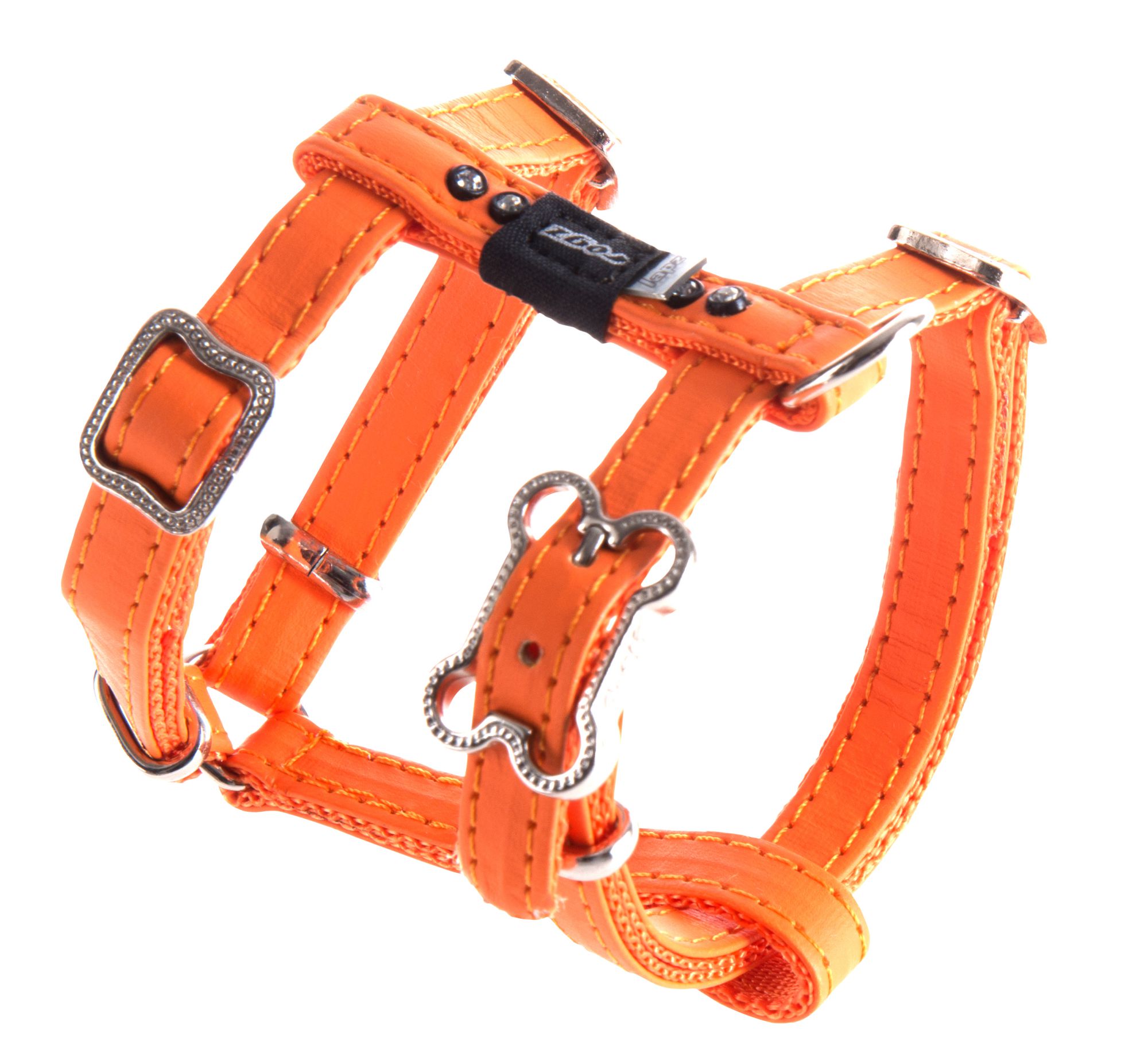 Rogz Lapz 10mm Extra Small Luna Adjustable Dog H-Harness, Orange