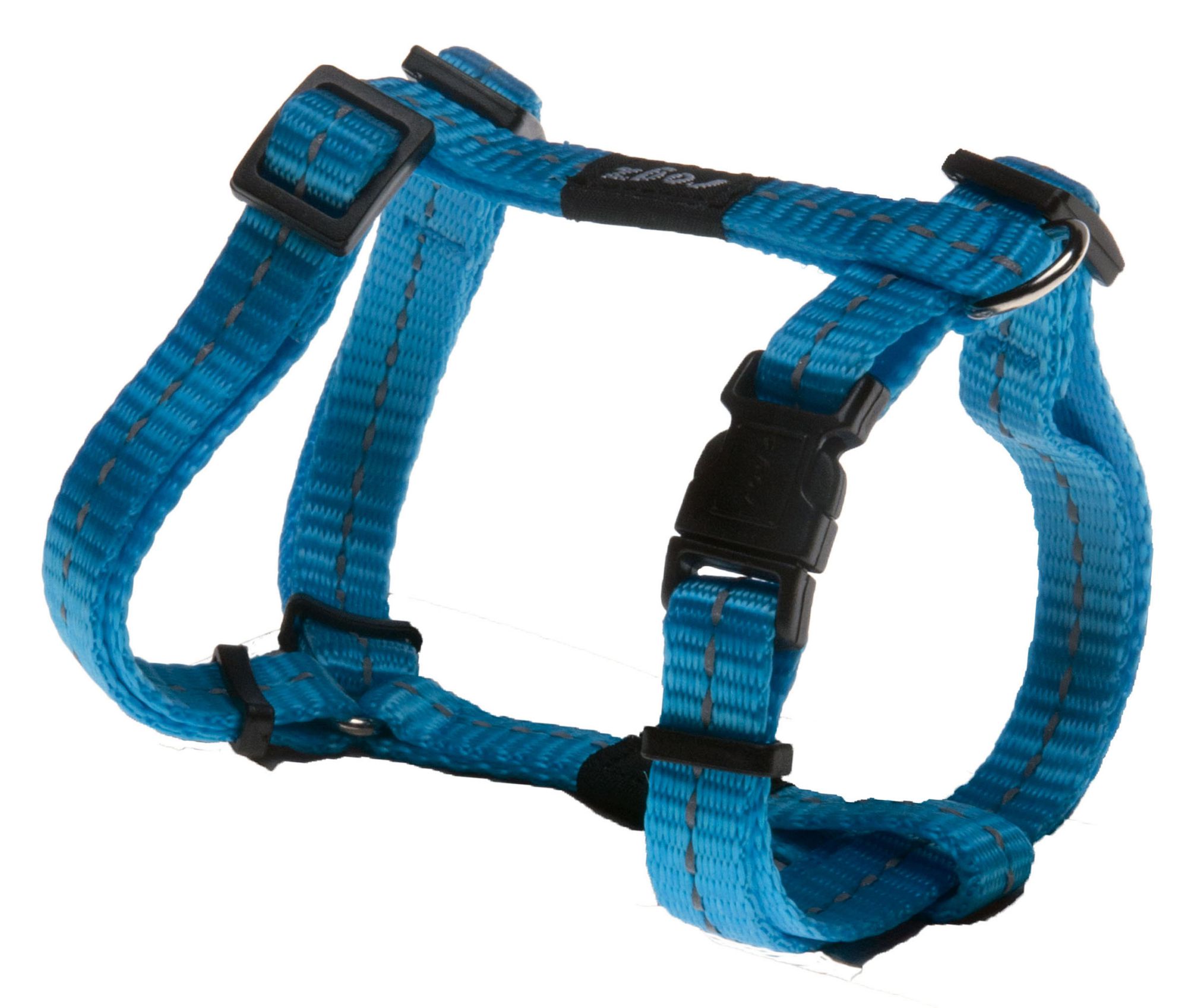 Rogz Utility Small 11mm Nitelife Dog H-Harness, Turquoise Reflective