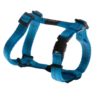 Rogz Utility Small 11mm Nitelife Dog H-Harness, Turquoise Reflective