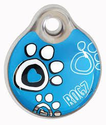 Rogz ID tag /adressisilt Turq Paw large