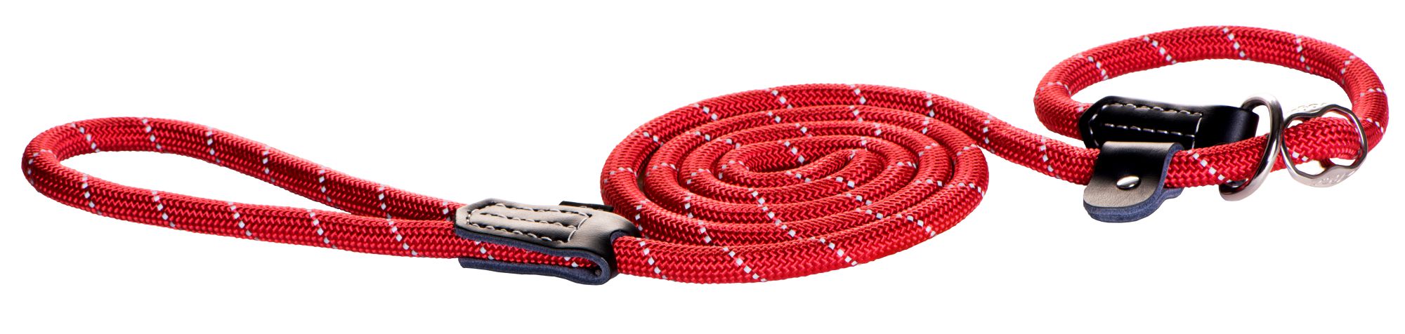 Rogz Rope Medium 9mm 1.8m Long Moxon Dog Rope Lead, Red Reflective