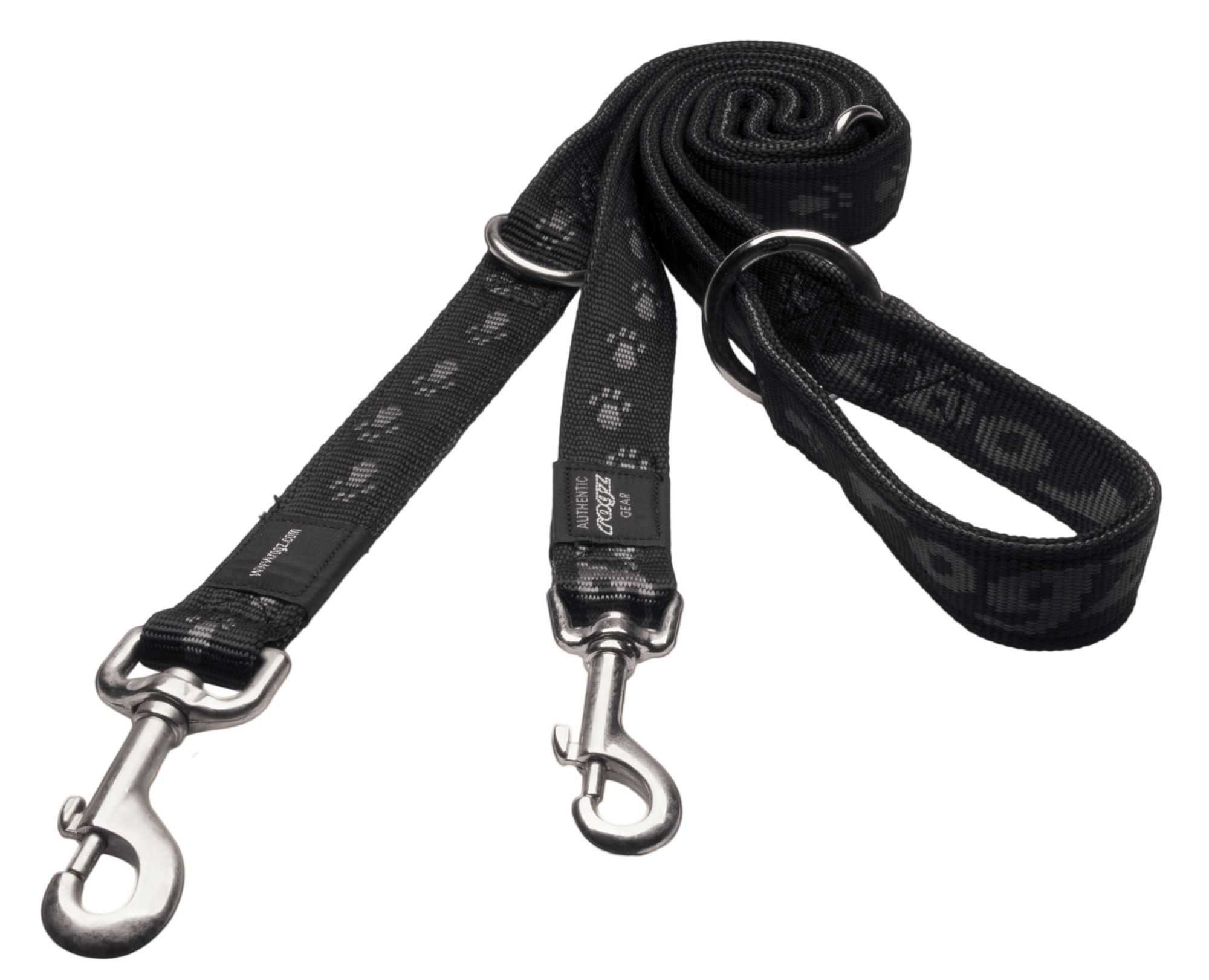 Rogz Alpinist Large 20mm K2 Multi-Purpose Dog Lead, Black Rogz Design