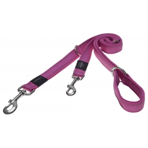 Rogz Utility Small 11mm Nitelife Multi-Purpose Dog Lead, Pink Reflective