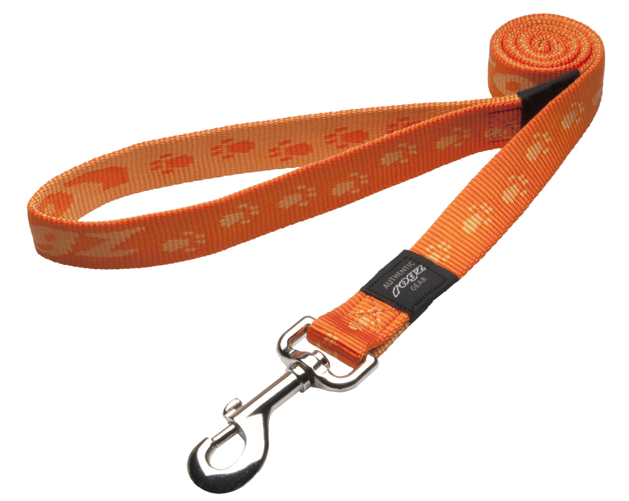 Rogz Alpinist Extra Large 25mm Everest Fixed Dog Lead, Orange Rogz Design