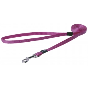 Rogz Utility Small 11mm Nitelife Fixed Dog Lead, Pink Reflective