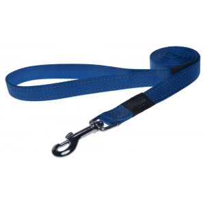 Rogz Utility Large 20mm Fanbelt Fixed Dog Lead, Blue Reflective