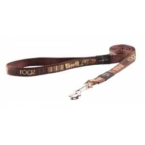 Rogz Fancy Dress Large 20mm Beach Bum Fixed Dog Lead, Mocha Bone Design