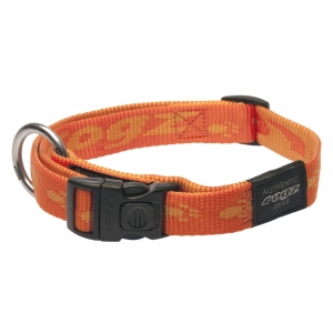 Rogz Alpinist Large 20mm K2 Dog Collar, Orange Rogz Design