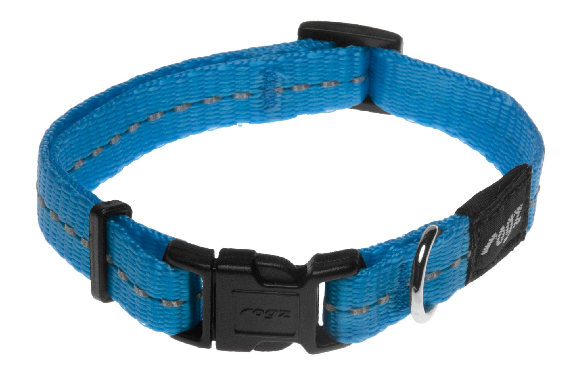 Rogz Utility Small 11mm Nitelife Dog Collar, Turquoise Reflective