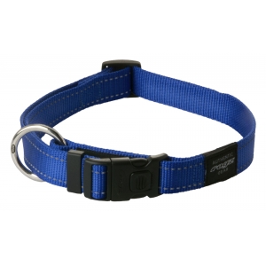 Rogz Utility Extra Large 25mm Lumberjack Dog Collar, Blue Reflective