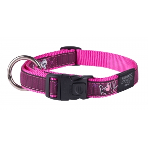 Rogz Fancy Dress Large 20mm Beach Bum Dog Collar, Pink Love Design