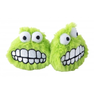 Rogz Comfort Plush Fluffy Grinz, Small, Lime, 2pack