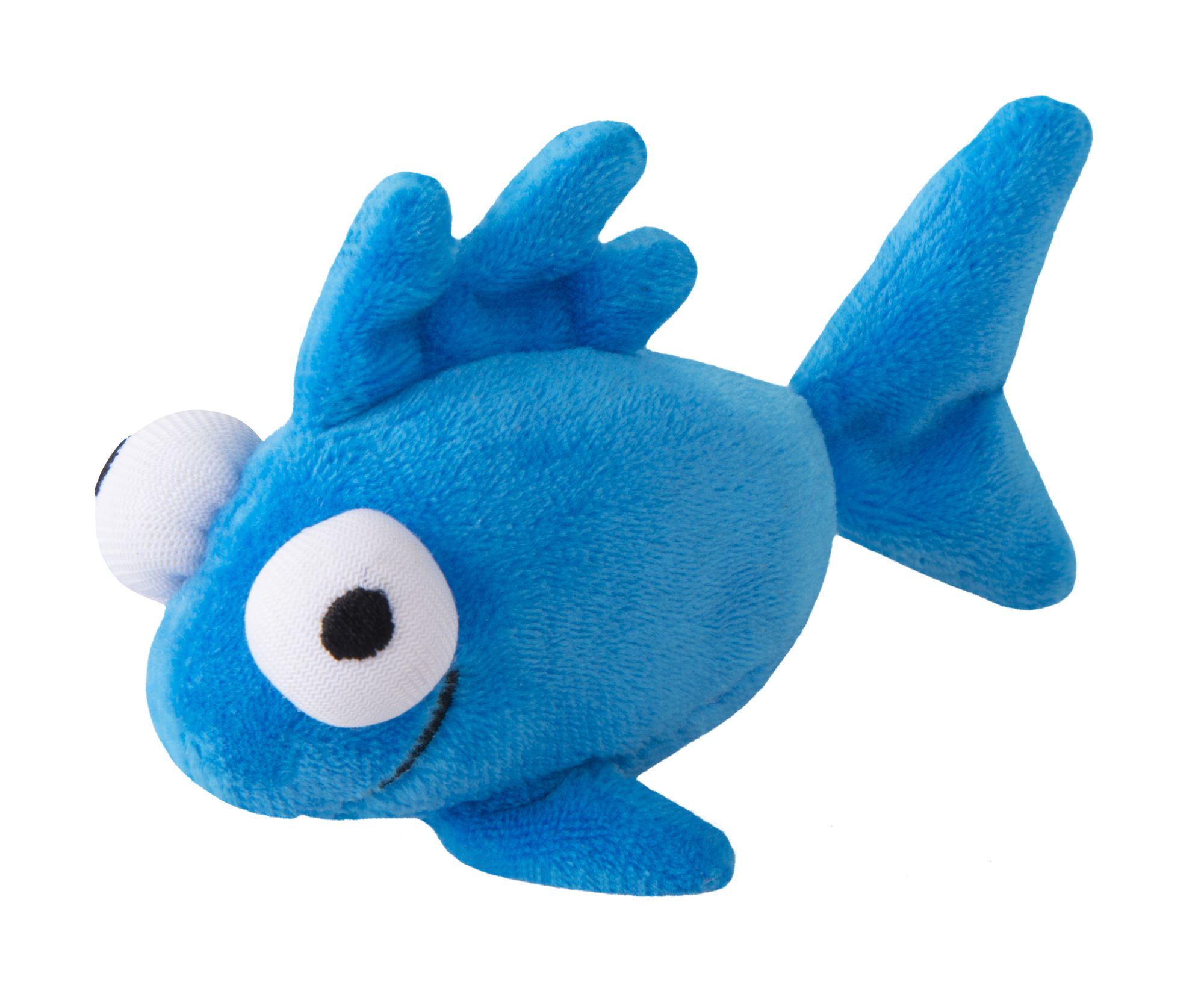 Rogz Comfort Plush Fish, Small, Blue