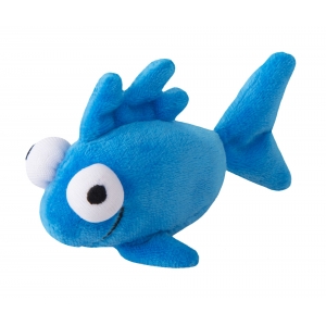 Rogz Comfort Plush Fish, Small, Blue