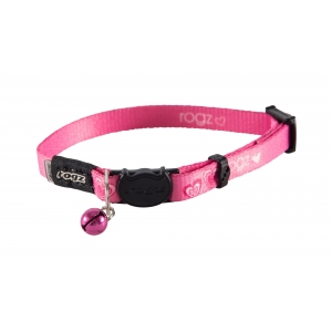 Rogz Catz KiddyCat 8mm Extra Small Safeloc Breakaway Cat Collar, Pink Hearts Design