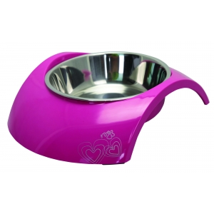 Rogz 2-in-1 Medium 350ml Luna Dog Bowl, Pink