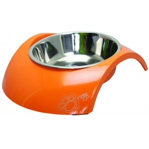 Rogz 2-in-1 Medium 350ml Luna Dog Bowl, Orange