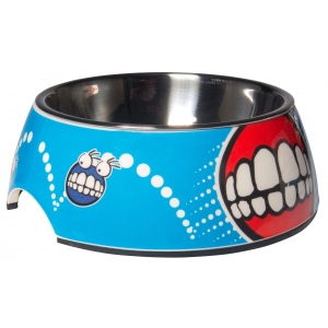 Rogz 2-in-1Medium 350ml Bubble Dog Bowl, Comic Design