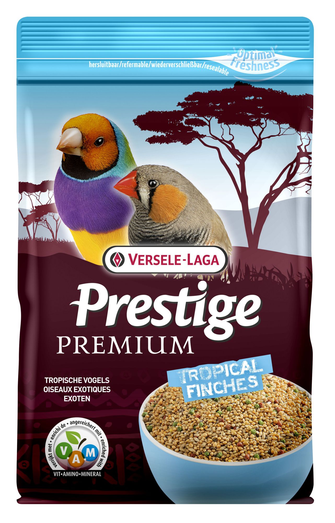 Prestige Premium Tropical Finches Enriched seed mixture with extruded VAM-pellets 800g