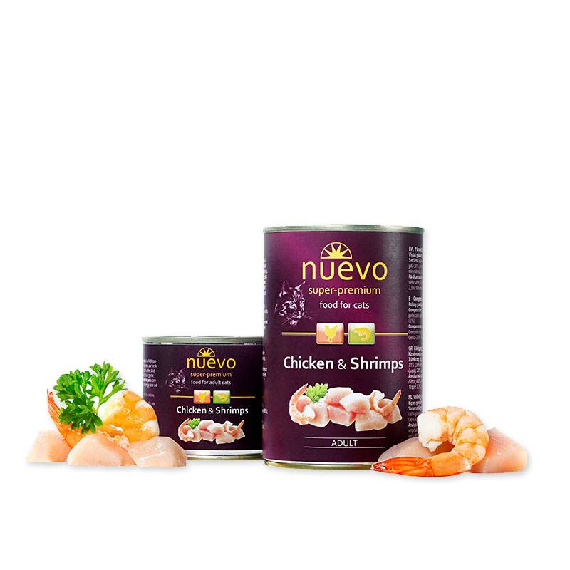 NUEVO Cat Adult Chicken and Shrimps 200g