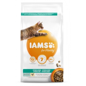 IAMS for Vitality Light in fat dry cat food (kibble) for sterilised adult cats with fresh chicken 3 kg