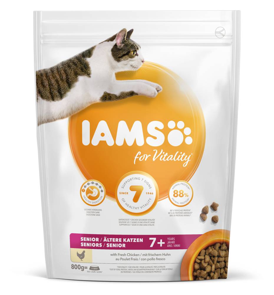 IAMS CAT Senior Chicken 800g