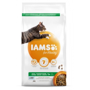 IAMS for Vitality dry cat food (kibble) for adult cats with fresh ocean fish 10 kg