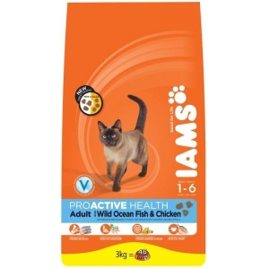 IAMS for Vitality dry cat food (kibble) for adult cats with fresh ocean fish 3 kg