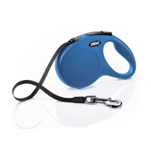 flexi New CLASSIC, tape leash, M: 5 m, blue