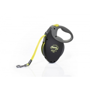 flexi NEON GIANT, tape leash, M: 8 m, black/neon yellow