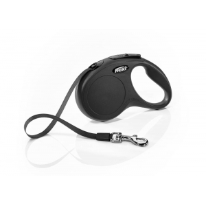 flexi New CLASSIC, tape leash, S: 5 m, black