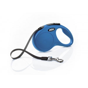 flexi New CLASSIC, tape leash, S: 5 m, blue