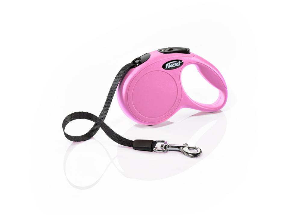 flexi New CLASSIC, tape leash, XS: 3 m, pink