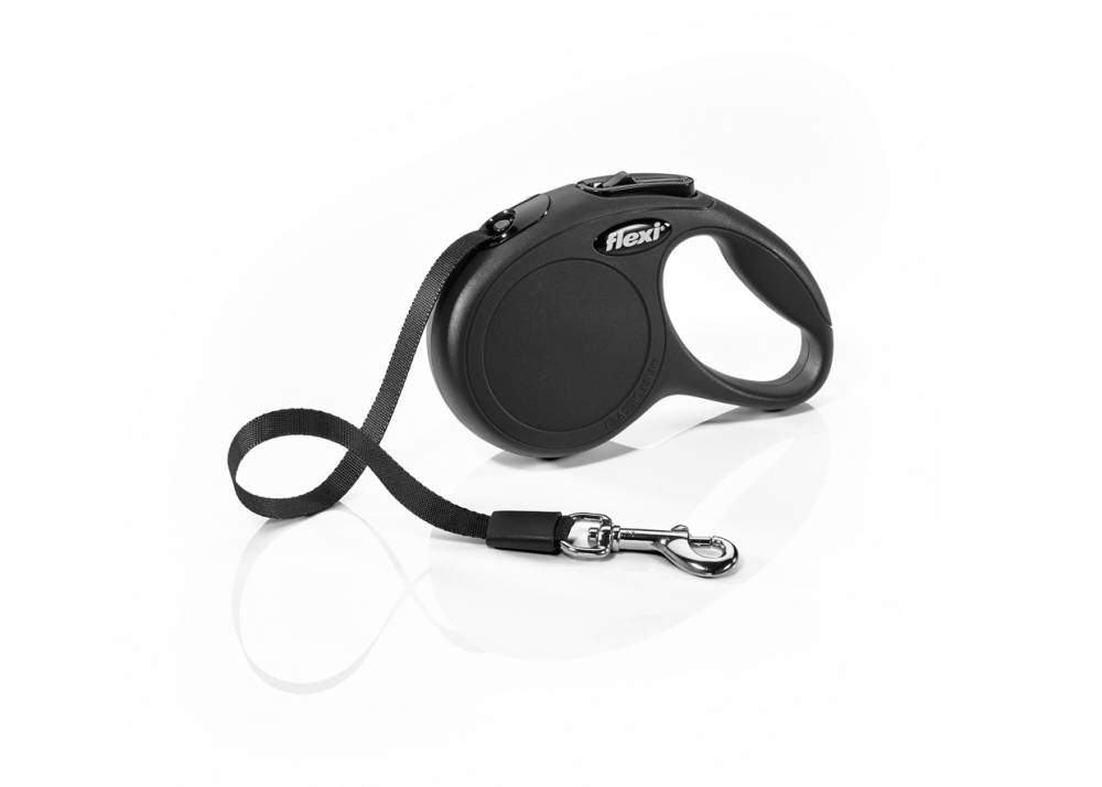 flexi New CLASSIC, tape leash, XS: 3 m, black