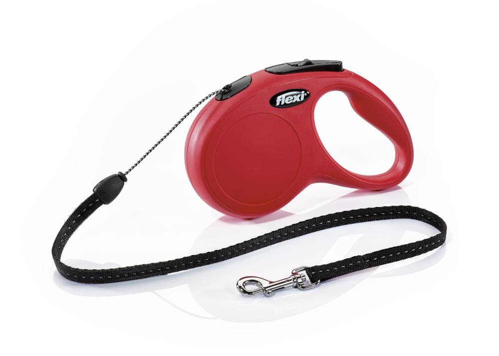 flexi New CLASSIC, cord leash, S: 5 m, red