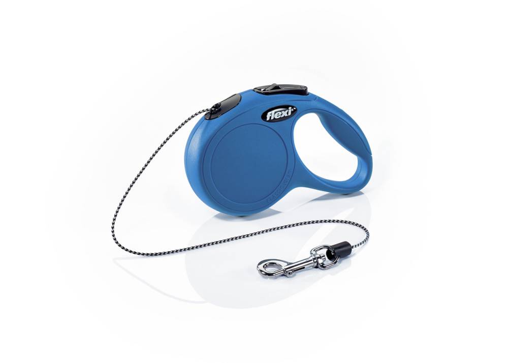 flexi New CLASSIC, cord leash, XS: 3 m, blue