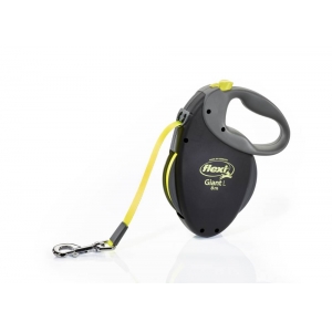 flexi NEON GIANT, tape leash, L: 8 m, black/neon yellow