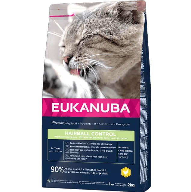 EUKANUBA Adult kanalihaga karvapallide vastu 2 kg