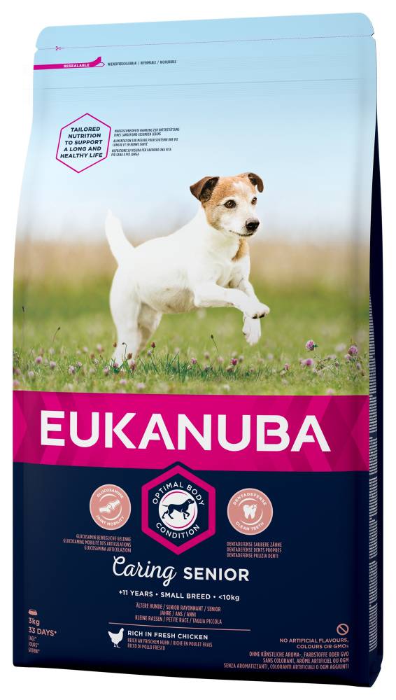 EUKANUBA Senior kanalihaga väikestele koertele 3 kg