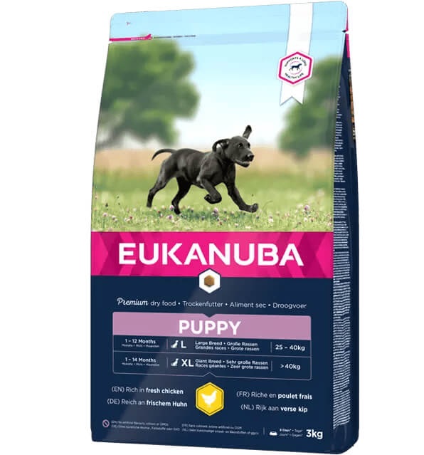 EUKANUBA Puppy kanalihaga suurtele koertele 3 kg