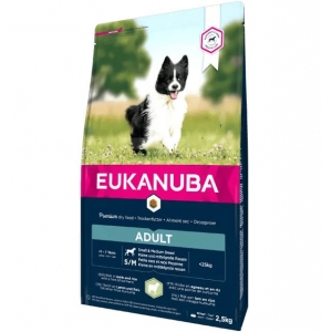 EUKANUBA Adult lambaliha ja riisiga väikestele ja keskmistele koertele 2.5 kg