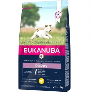 EUKANUBA Puppy kanalihaga väikestele koertele 3 kg