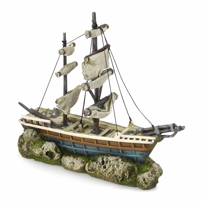 Akvaariumi dekor Boat With Sails 38x12,5x31,5cm