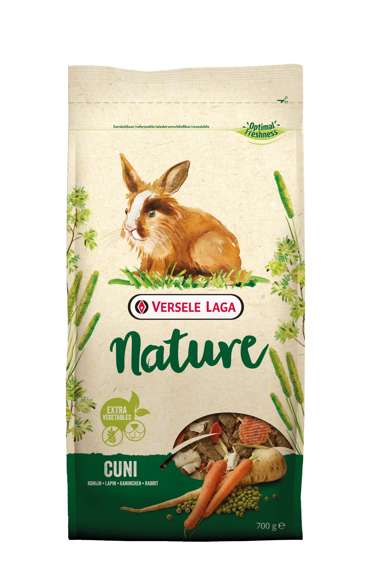 Nature Cuni Varied, high-fibre mixture for (dwarf)rabbits 700g