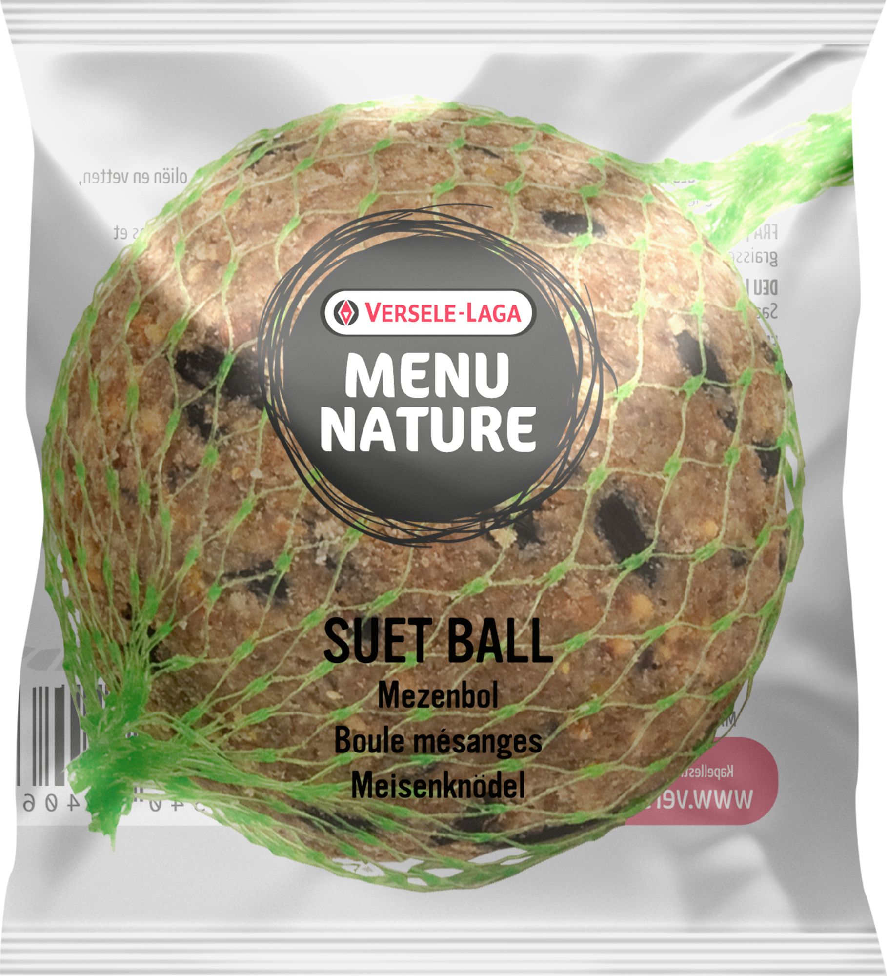 Menu Nature 1 suet ball (display 190) Suet ball - winter fatty food for wild birds (with net, in plastic) 90g