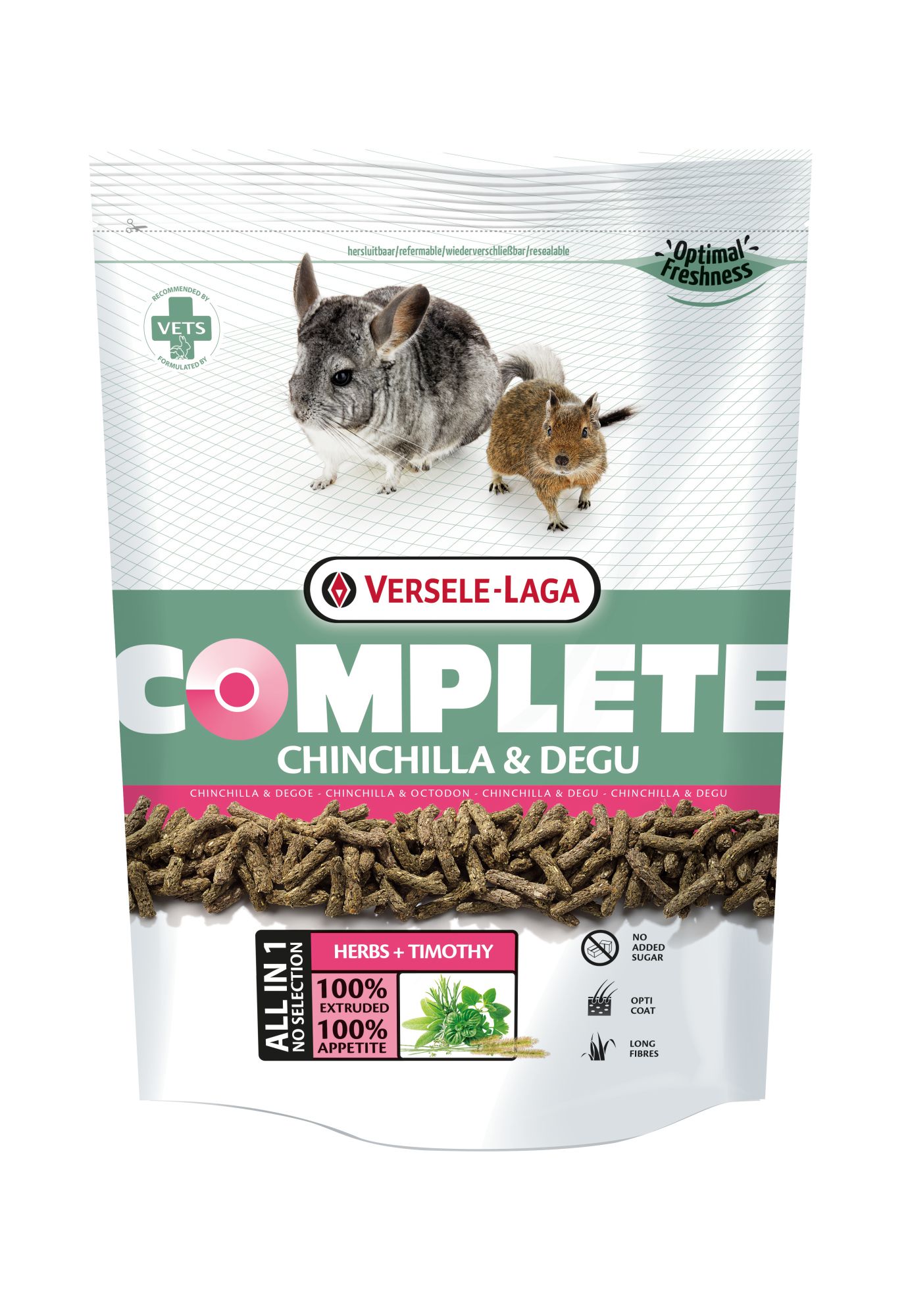 Complete Chinchilla & Degu Fibre-rich chunks for chinchillas and degus 500g